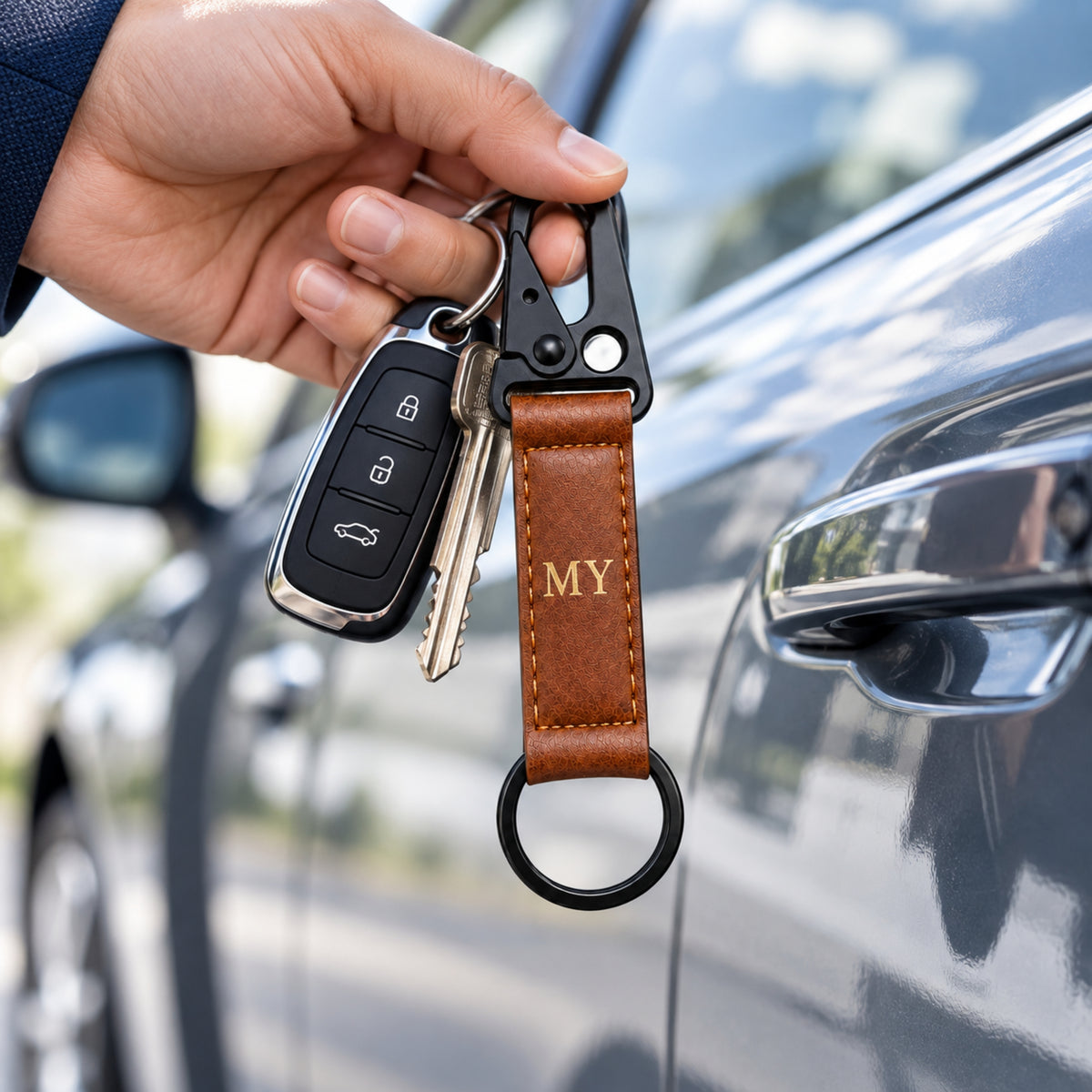 Voyage Personalised Keyring - Tan