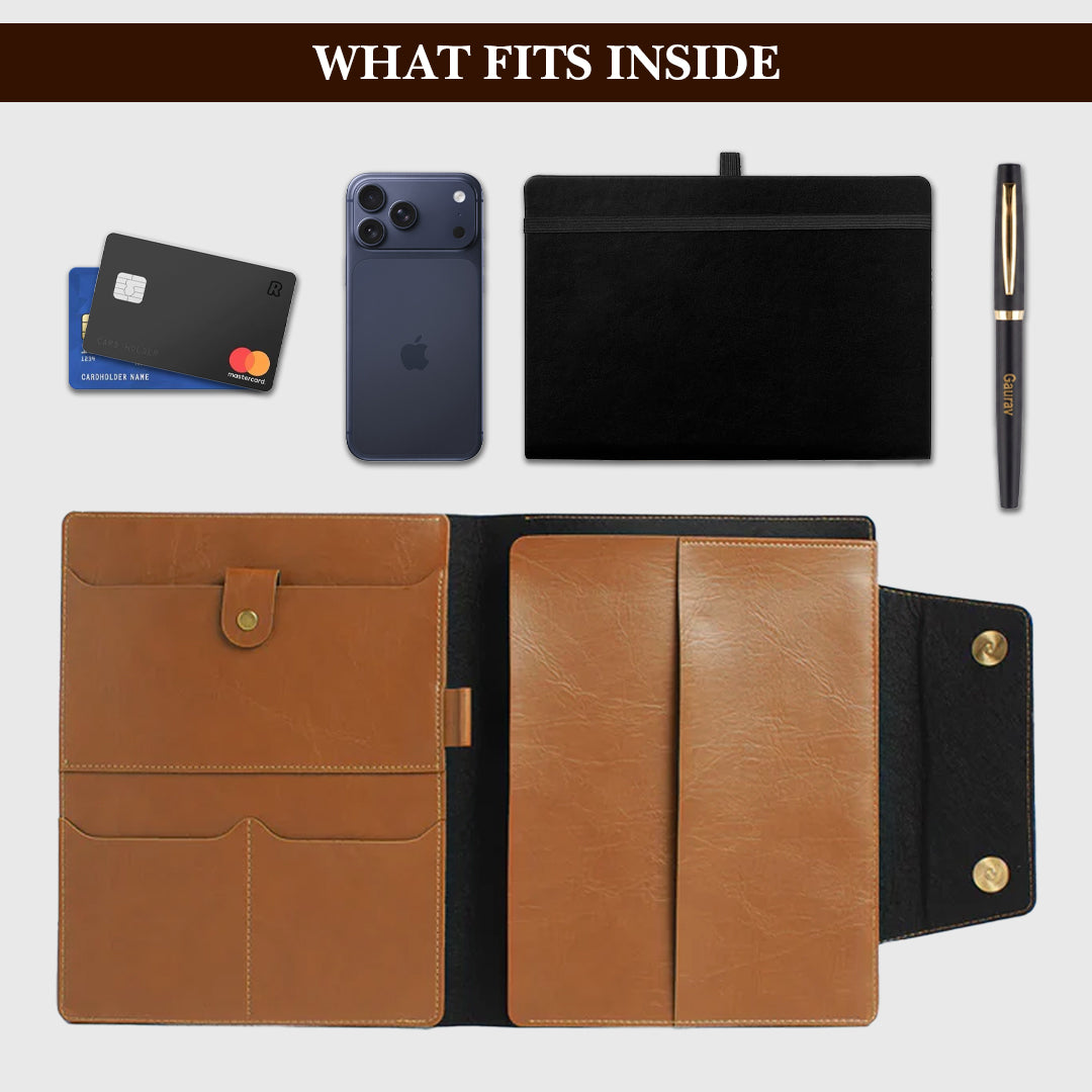 PERSONALISED OFFICE FOLDER -TAN