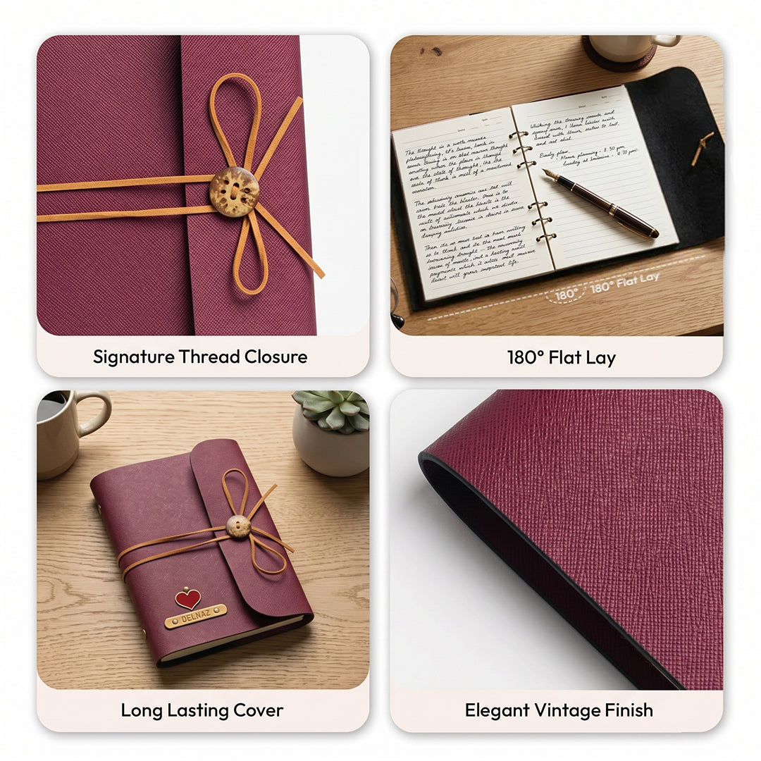 Personalised Thread Diary -  Wine