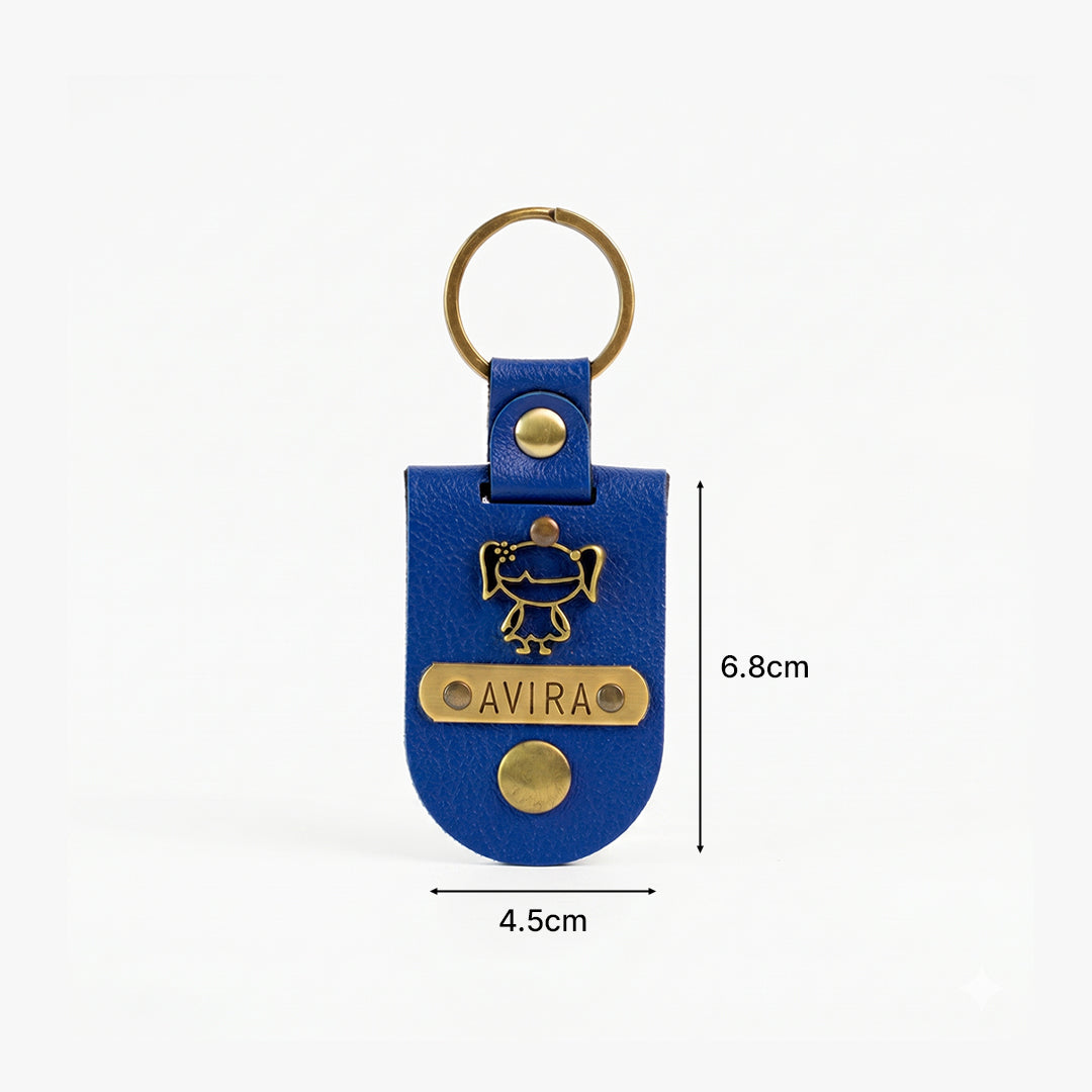Personalised Photo Keychain - Dark Blue