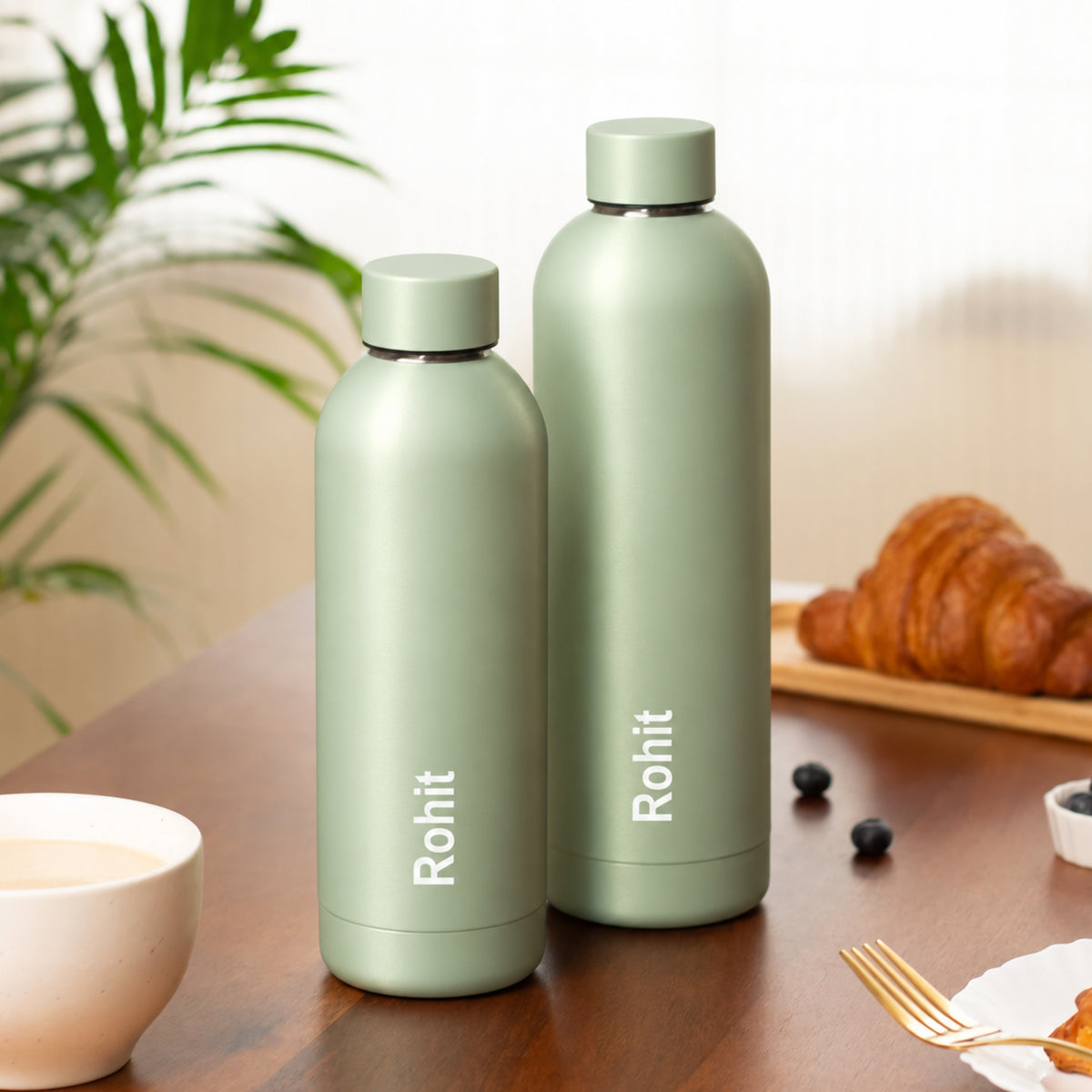 Quench - Personalised Water Bottle - Sage Green