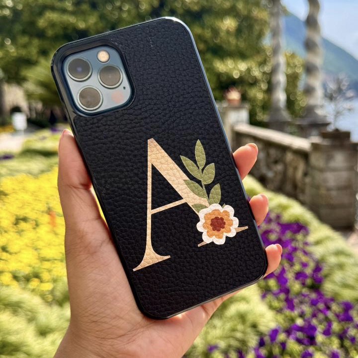 Personalised Leather iPhone Cover - Blossom