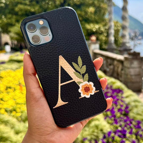 Personalised Leather iPhone Cover - Blossom
