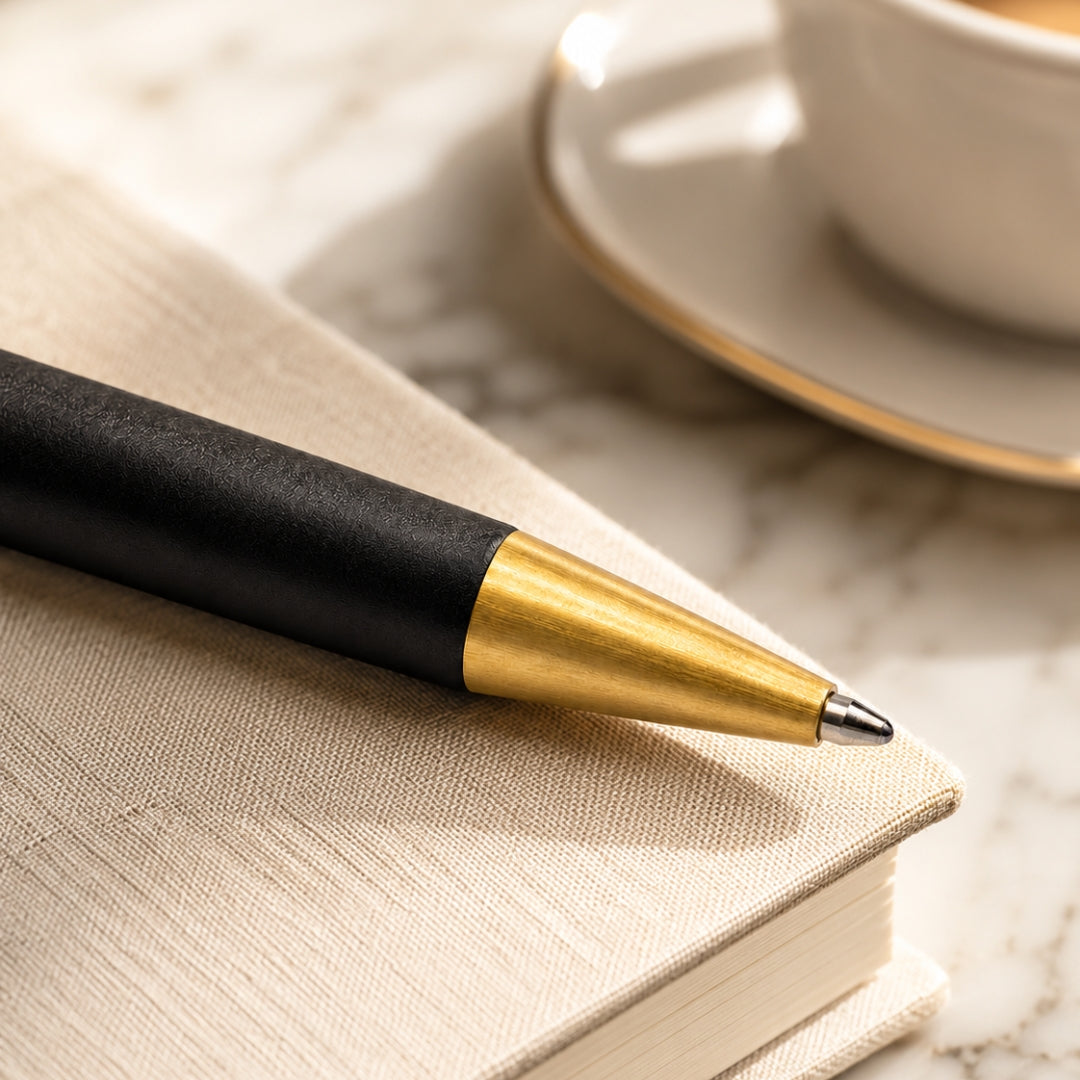 SWISSBRAND Pen- Black Matte with Gold Trim