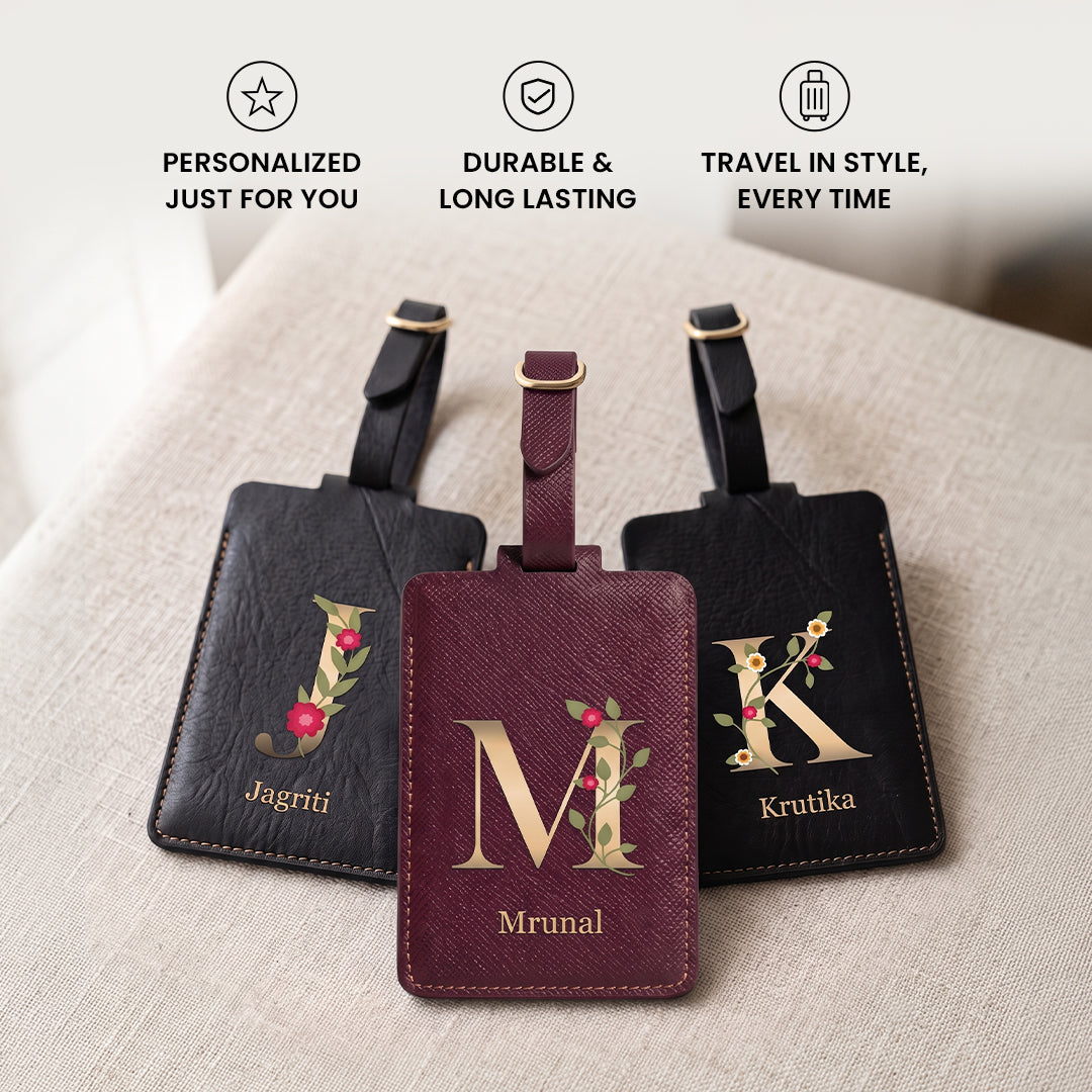 Personalised Luggage/Baggage Tag - Blossom