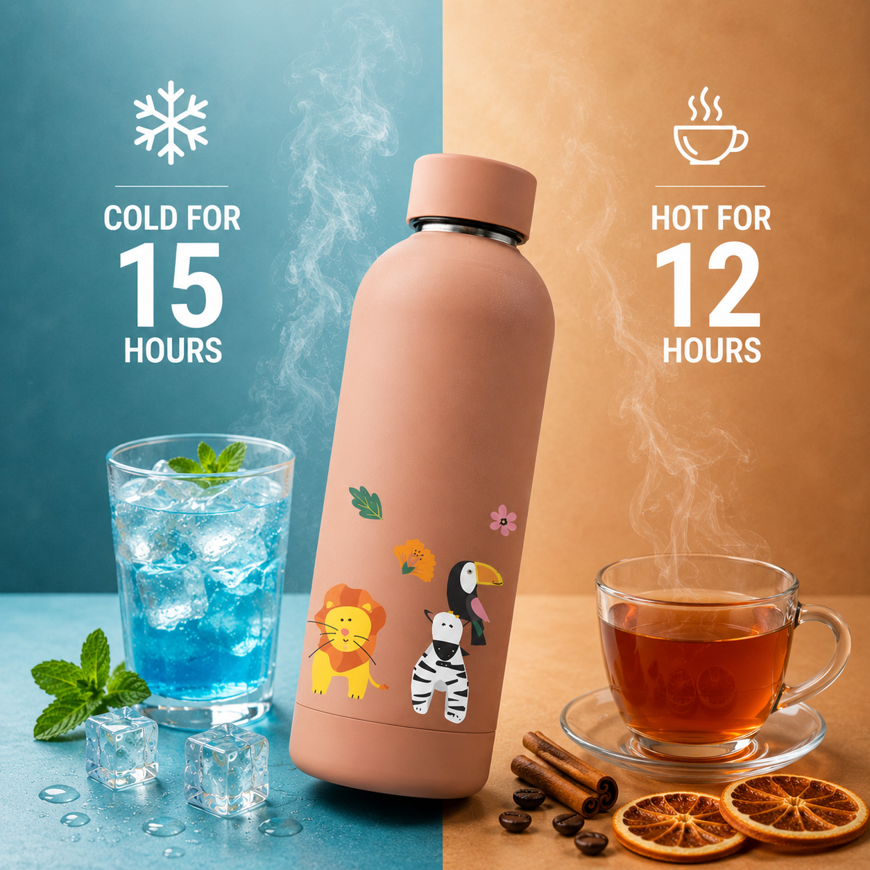 Quench - Personalised Water Bottle - Zoo Kingdom