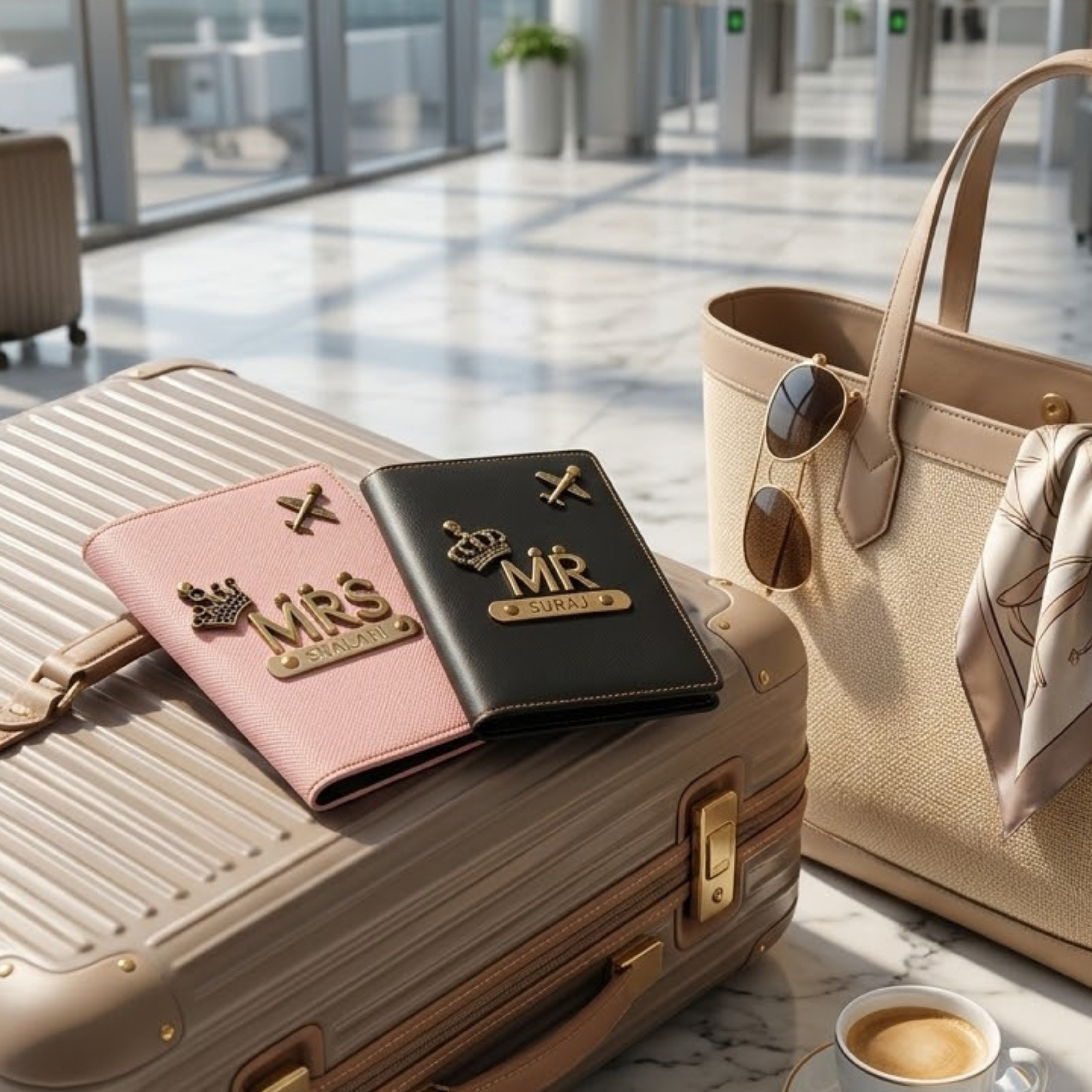 Mr & Mrs Personalised Couple Passport Covers