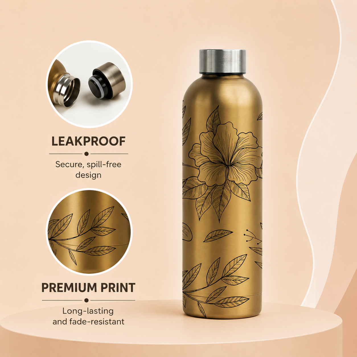 Quench Insulated Water Bottle - Hibiscus