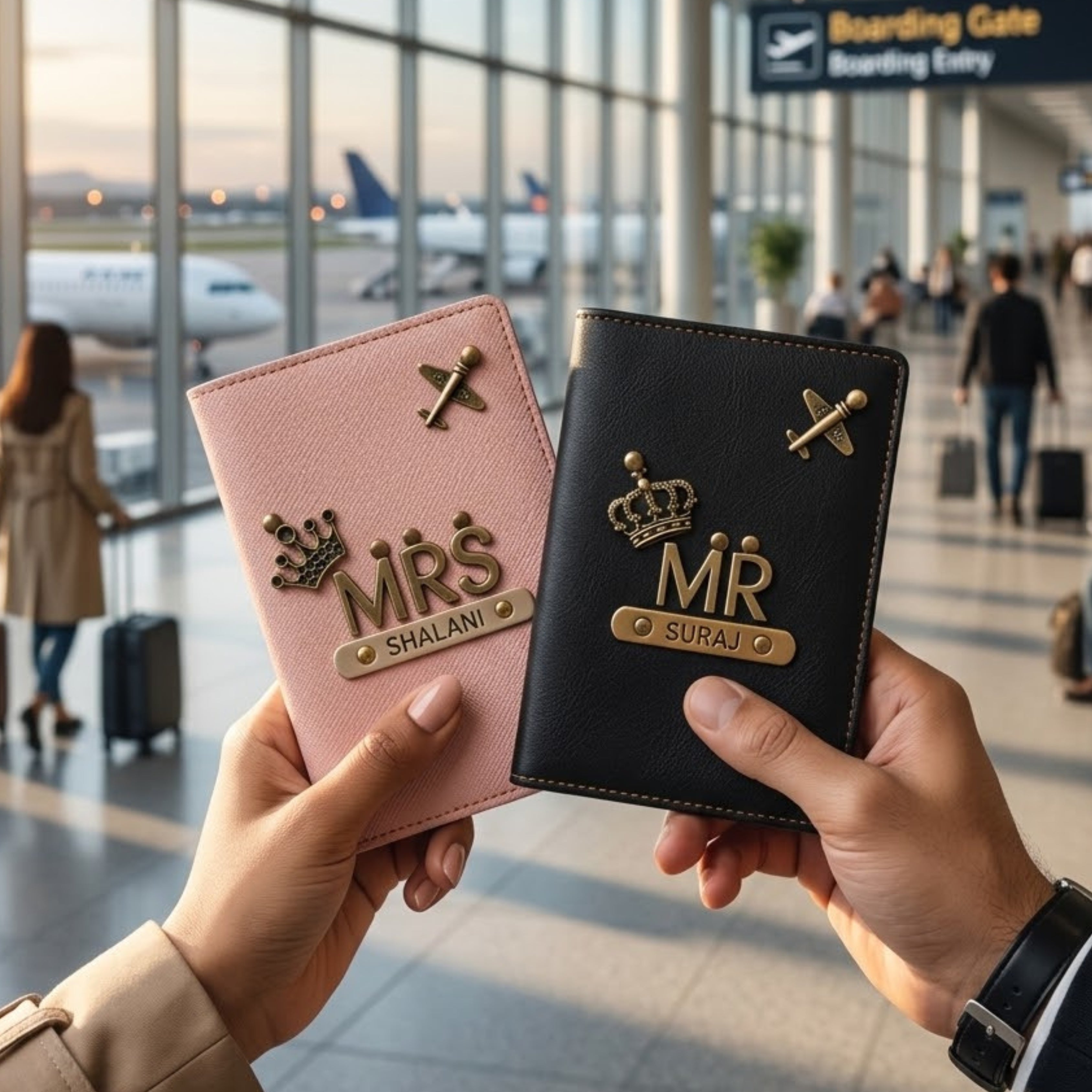 Mr & Mrs Personalised Couple Passport Covers
