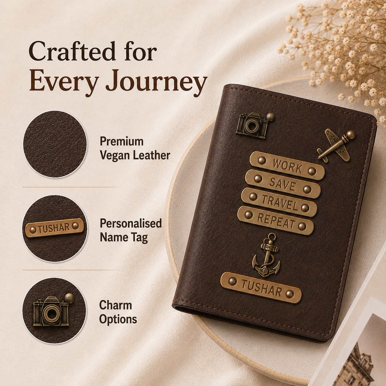Passport Cover - Work Save Travel Repeat