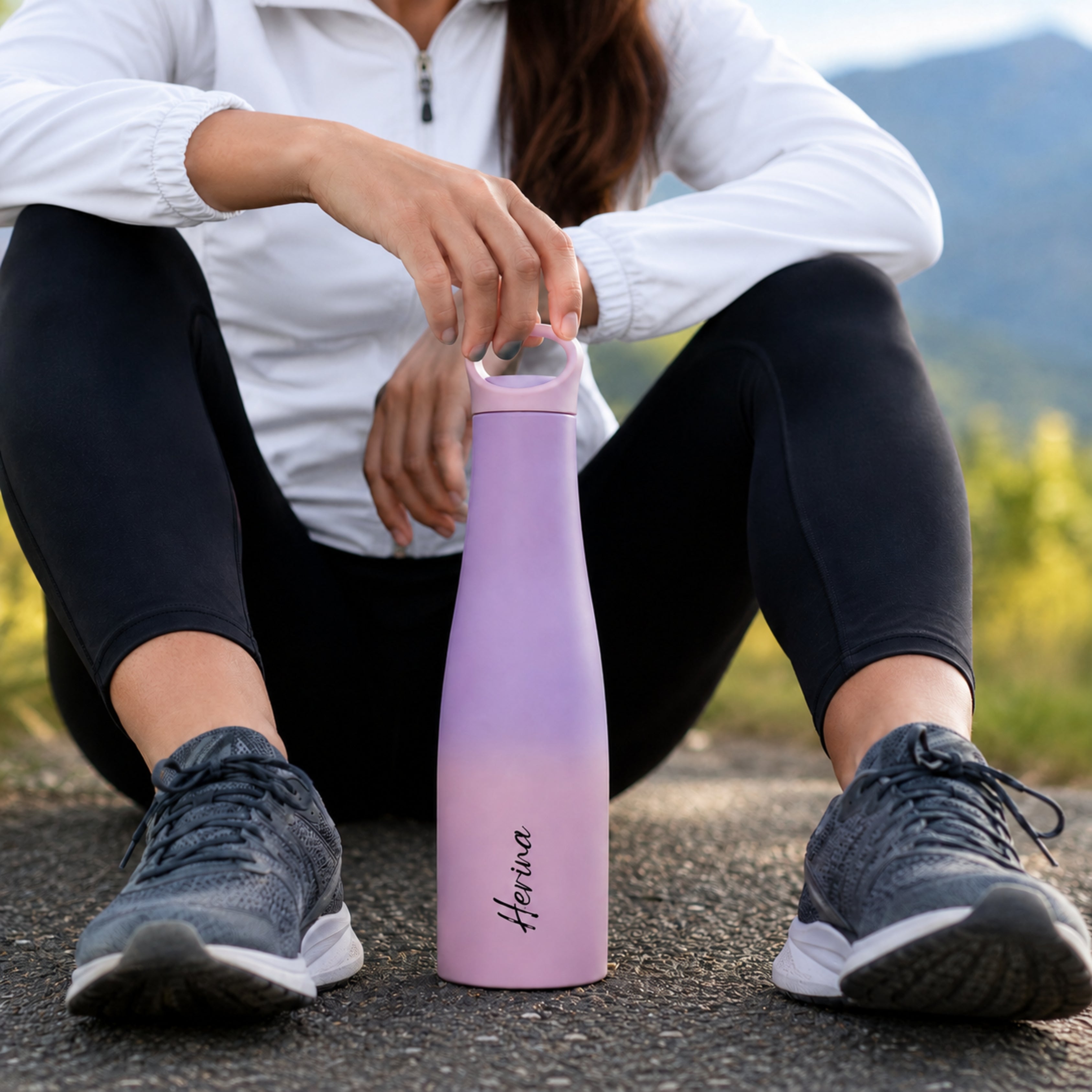 RIO – Premium Personalised Hydration Bottle - Pink Ombre (620 ML)