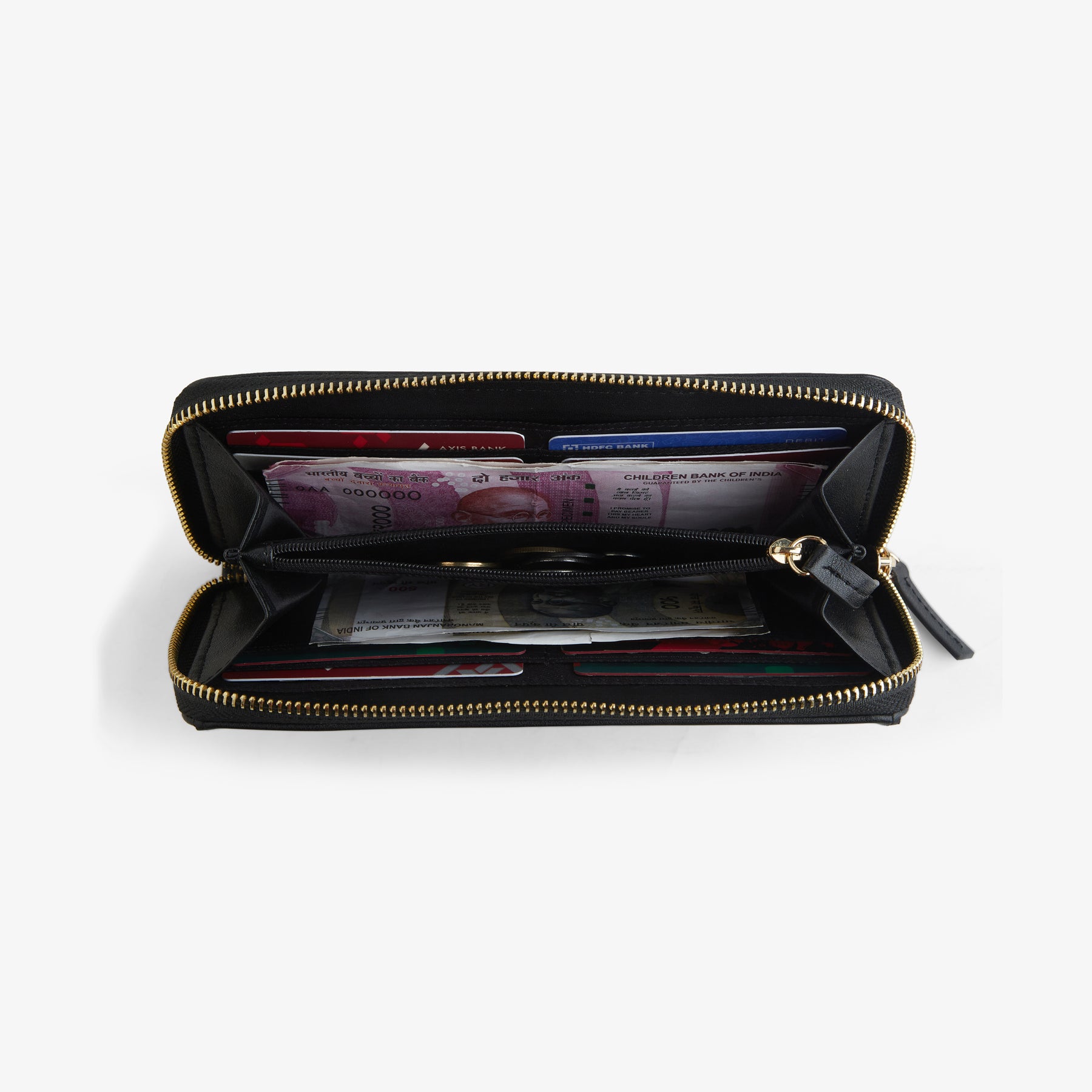 Verve Zip-around Womens Wallet - Black