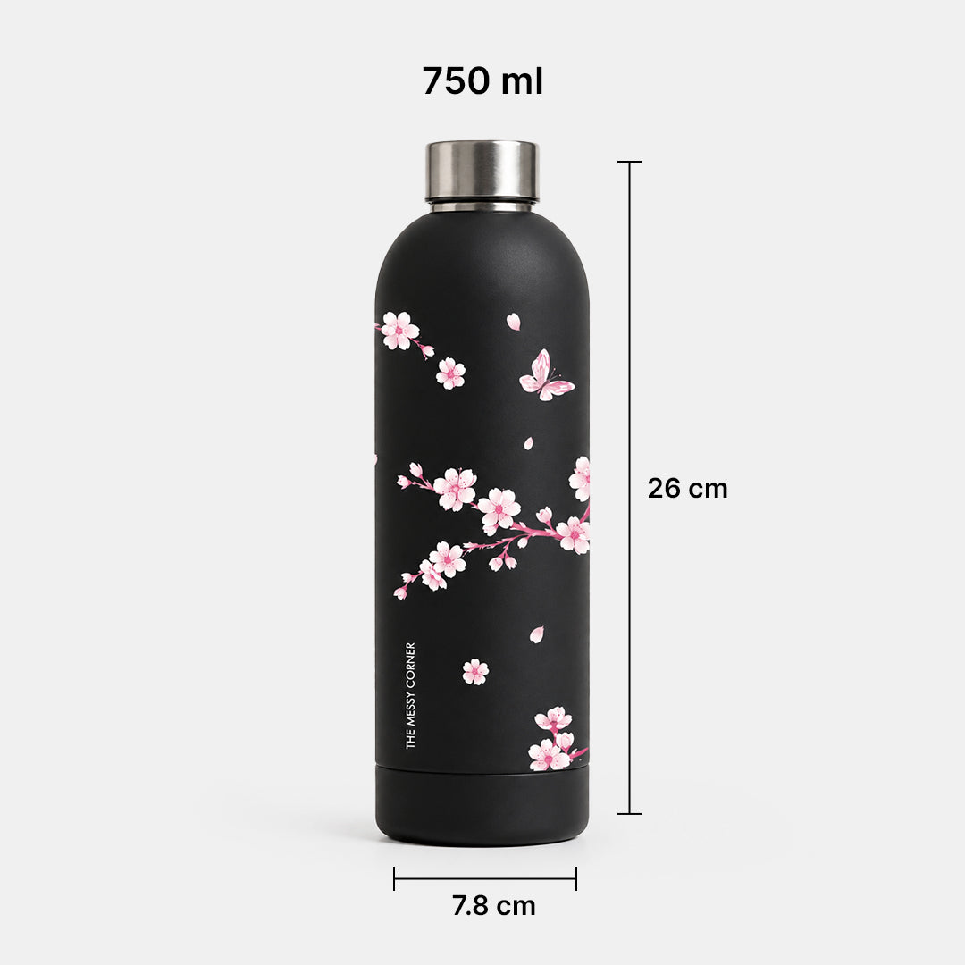 Quench - Insulated Water Bottle - Midnight Sakura (750ML)