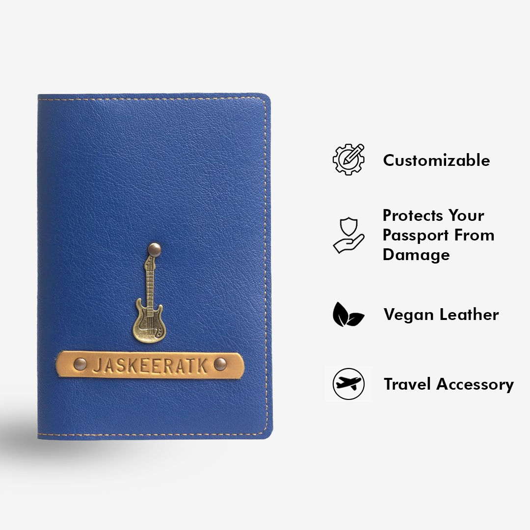Personalized Passport Cover - Dark Blue