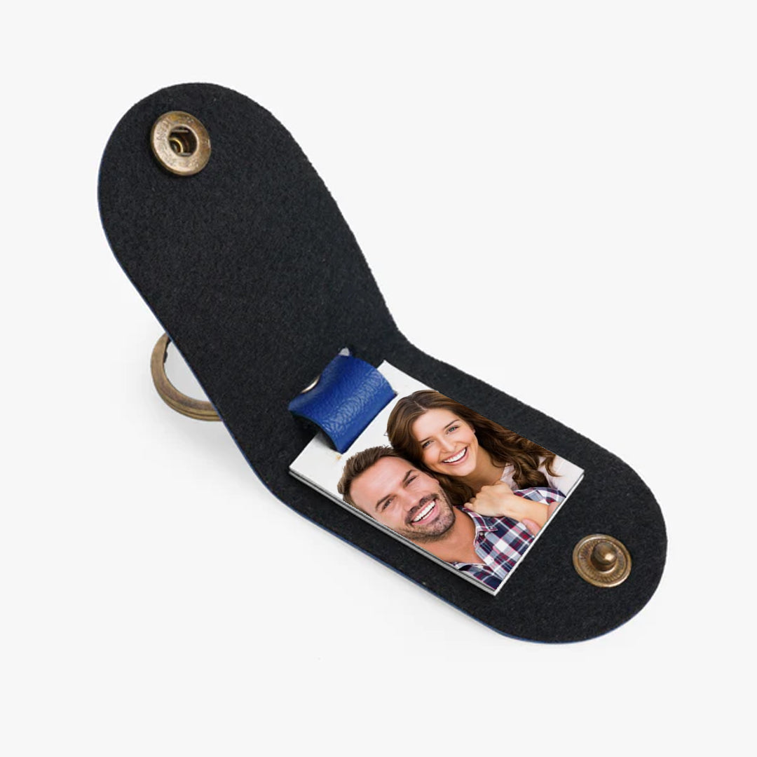 Personalised Photo Keychain - Dark Blue