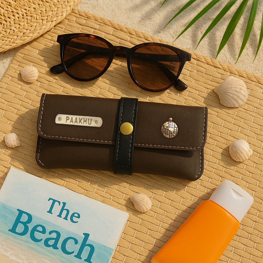 Eyewear Case With Strap - Dark Brown