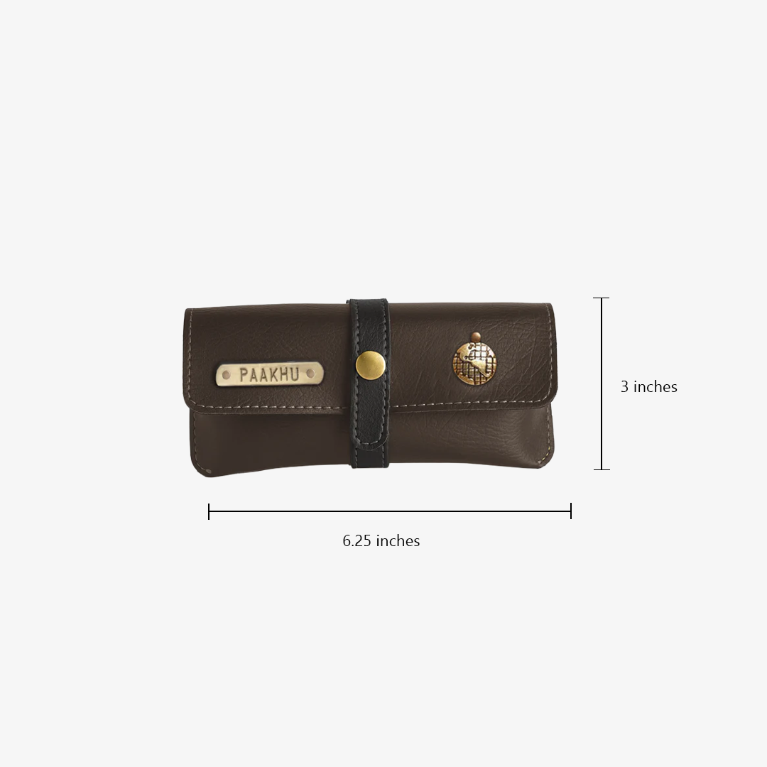 Eyewear Case With Strap - Dark Brown