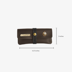 Eyewear Case With Strap - Dark Brown