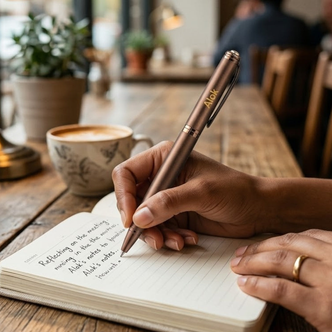 Cappuccino Personalised Pen | Coffee Pen in Brown