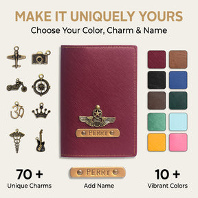 Personalized Passport Cover - Wine