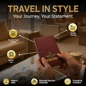 Personalized Passport Cover - Wine