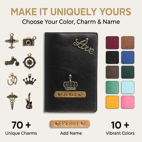 Personalized Passport Cover - Black