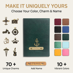 PERSONALIZED  Passport Cover- FOREST GREEN