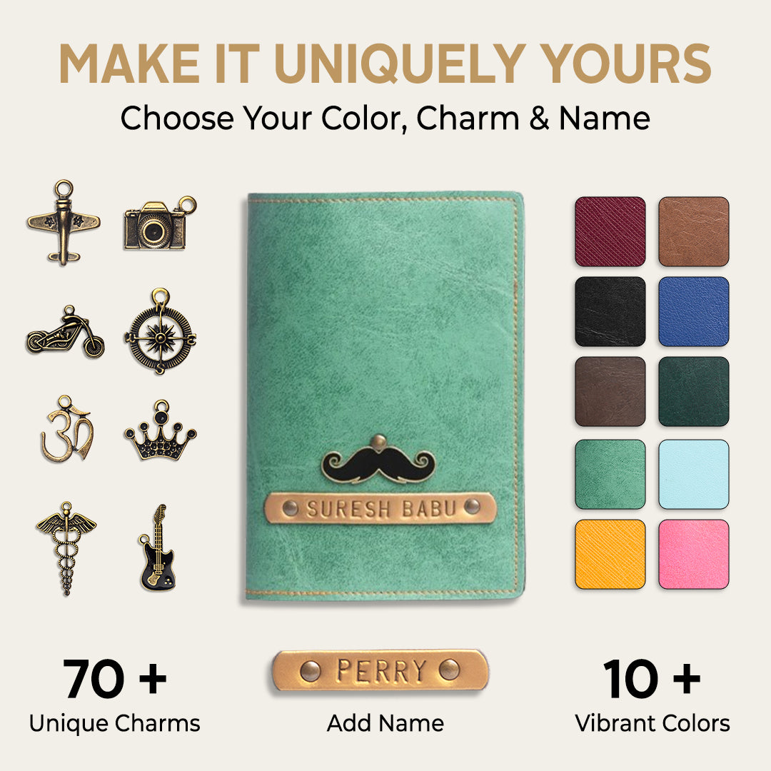 Personalized Passport Cover - Green