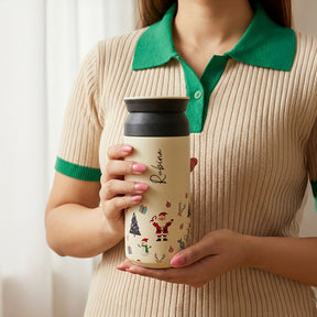 Insulated Coffee Tumbler- Christmas Joy (Ivory)