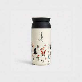 Insulated Coffee Tumbler- Christmas Joy (Ivory)