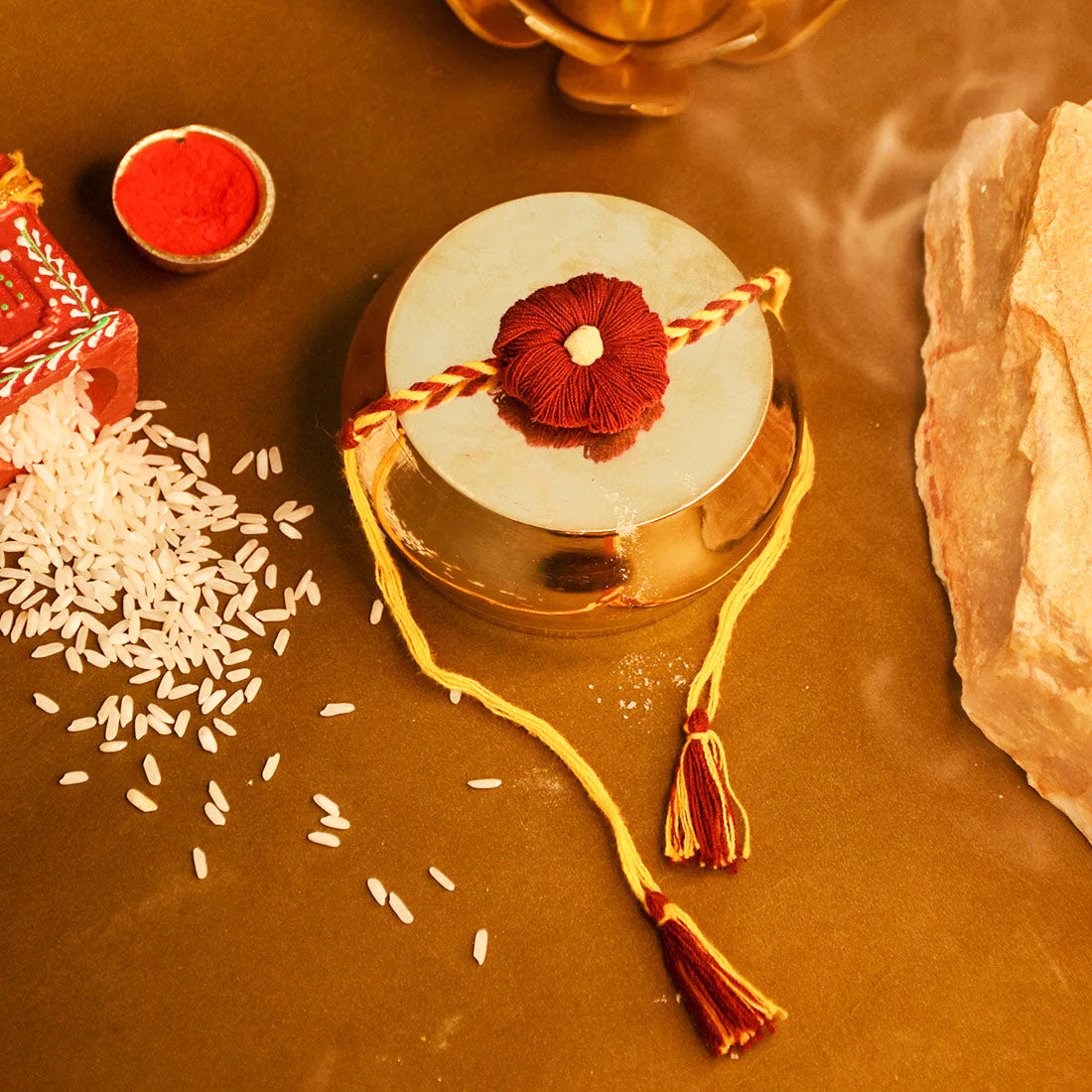 Raksha & Roots - Plantable Seed Rakhi - Red - Ladyfinger Seed