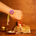 Raksha & Roots - Plantable Seed Rakhi - Lilac - Ladyfinger