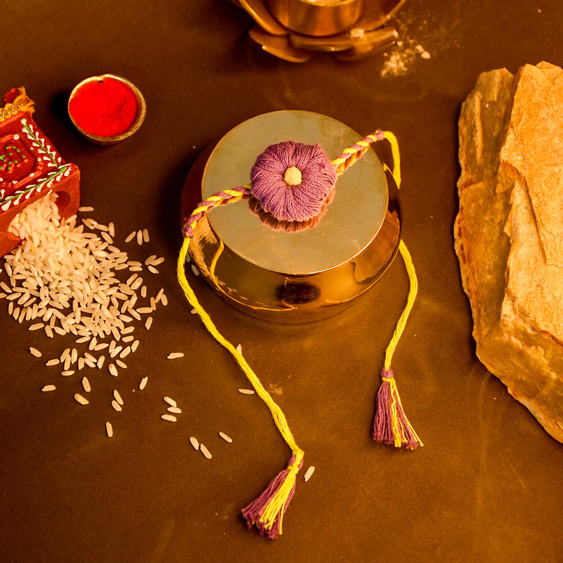 Raksha & Roots - Plantable Seed Rakhi - Lilac - Ladyfinger