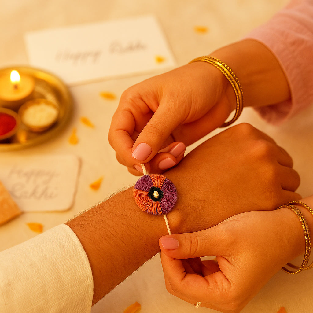 Raksha & Roots - Plantable Seed Rakhi - Dual Color - Cucumber & Chulai