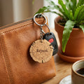 Personalised Cork Keychain - Round