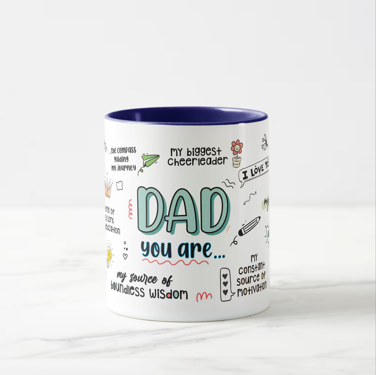 Ceramic Mug – Father’s Day Gift | Inspirational Coffee Cup for Dad