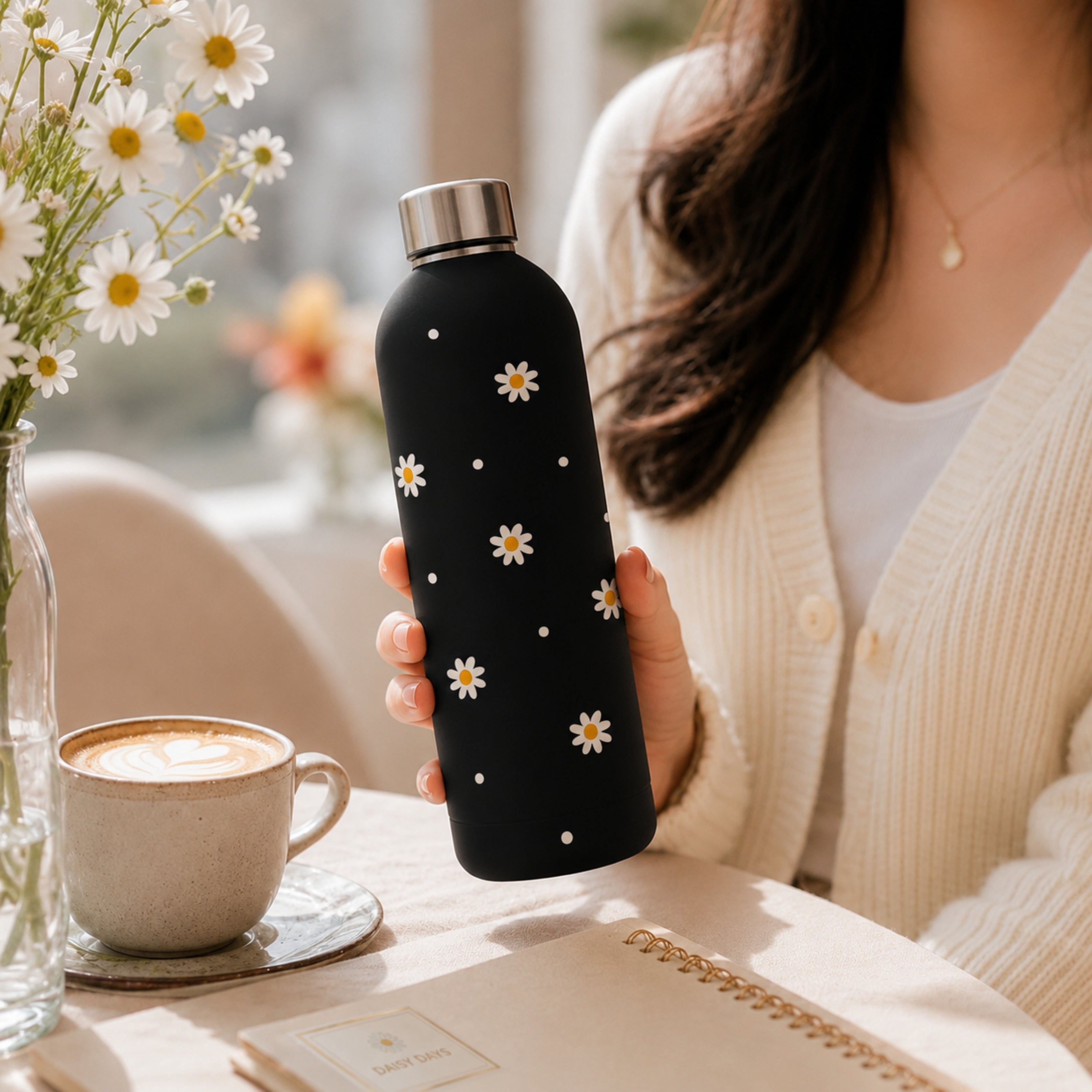 Quench - Insulated Water Bottle - Daisy (750ML)