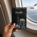 Personalized Passport Cover - Postcards from India - Delhi