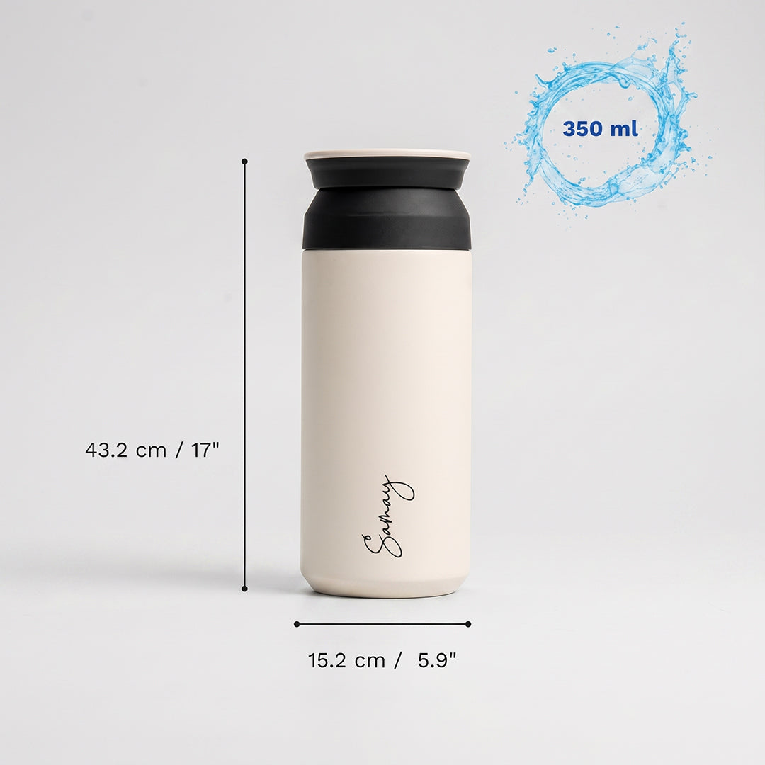 Personalised Insulated Coffee Tumbler- Ivory