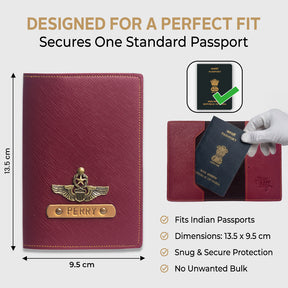 Personalized Passport Cover - Wine