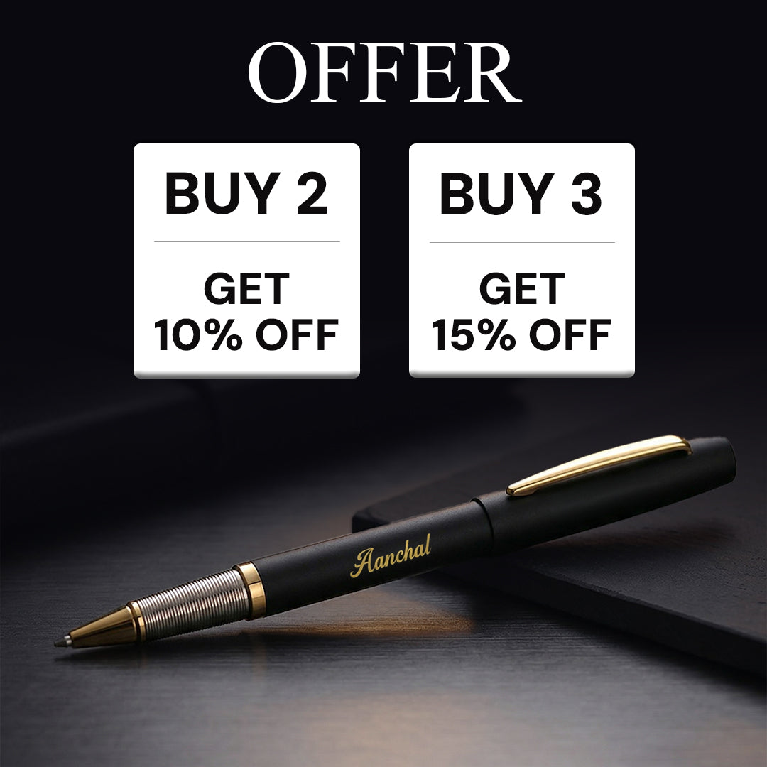 Estilo Personalised Pen - Black