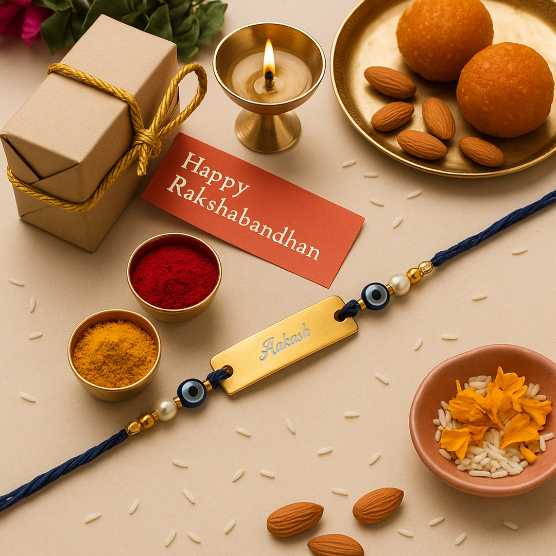 Personalised Engraved Rakhi- Evil Eye