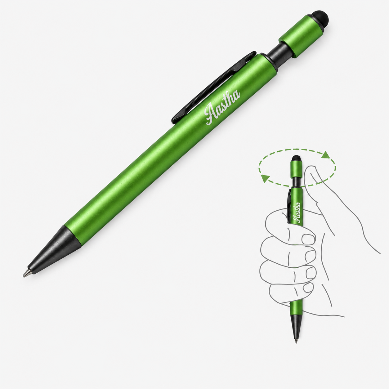 Personalised Fidget Spinner Pen - Lime Rush