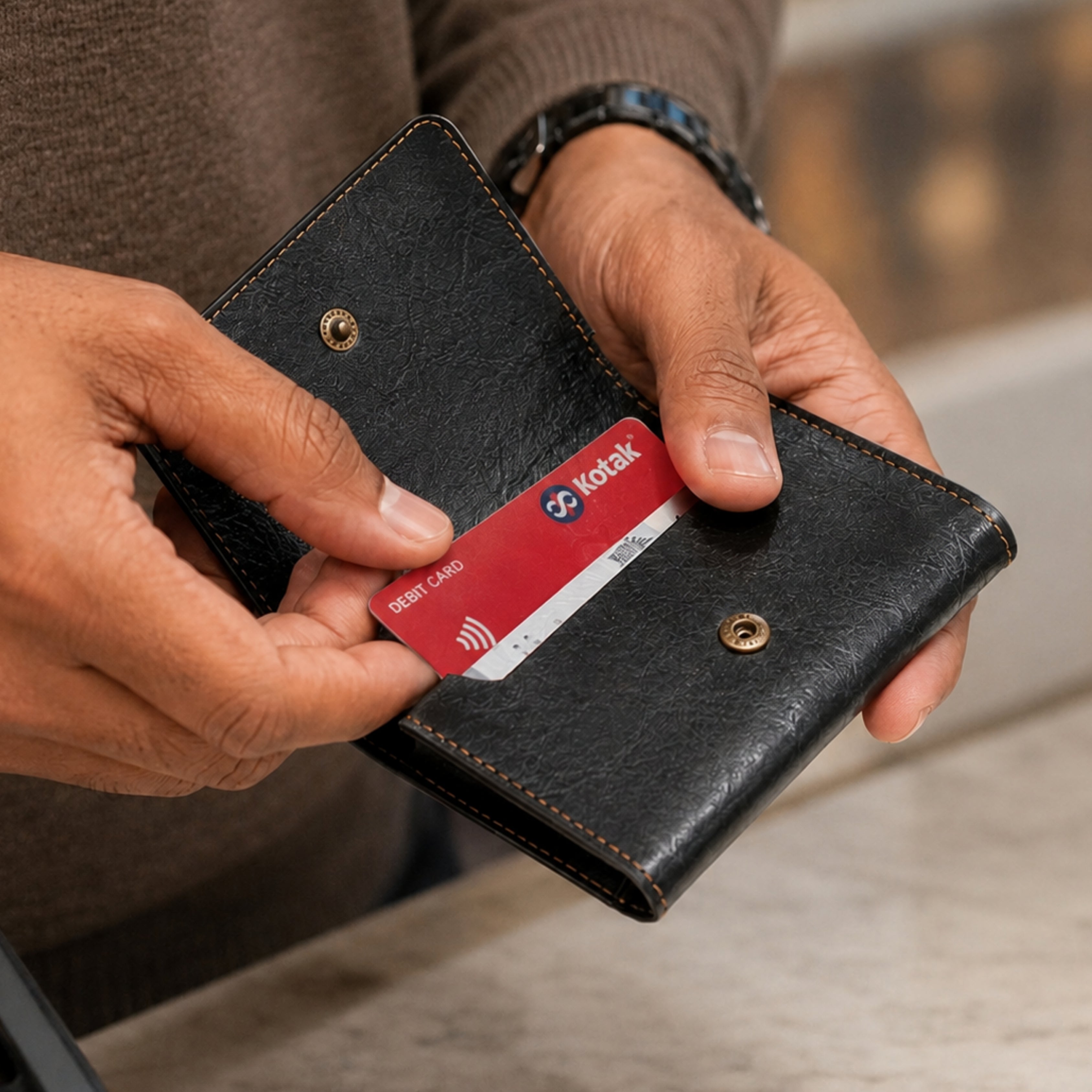 Business Card Holder/Wallet - Black