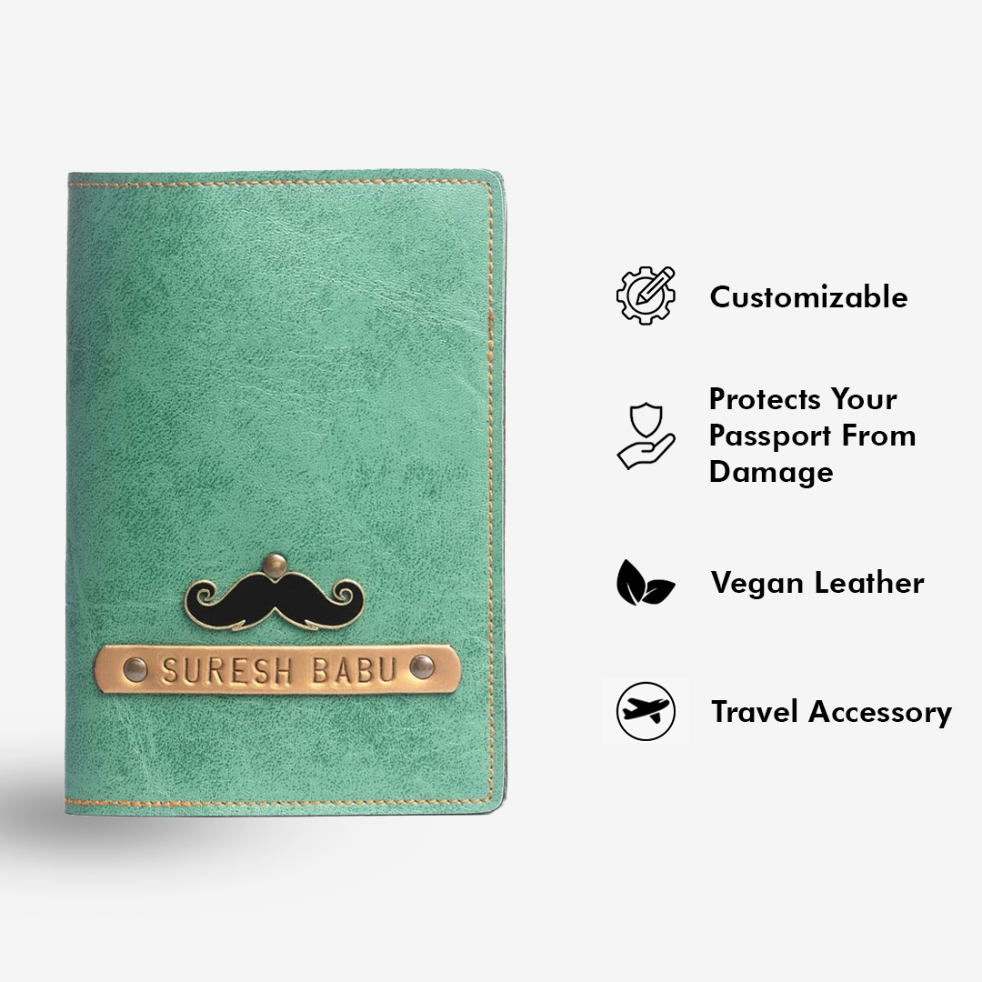 Personalized Passport Cover - Green