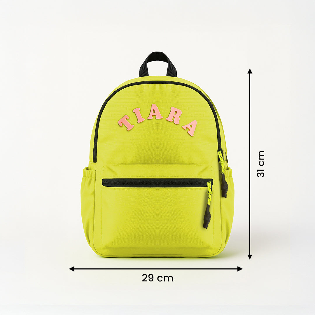 Personalized Kids Backpack – For School & Travel (Lime Green)