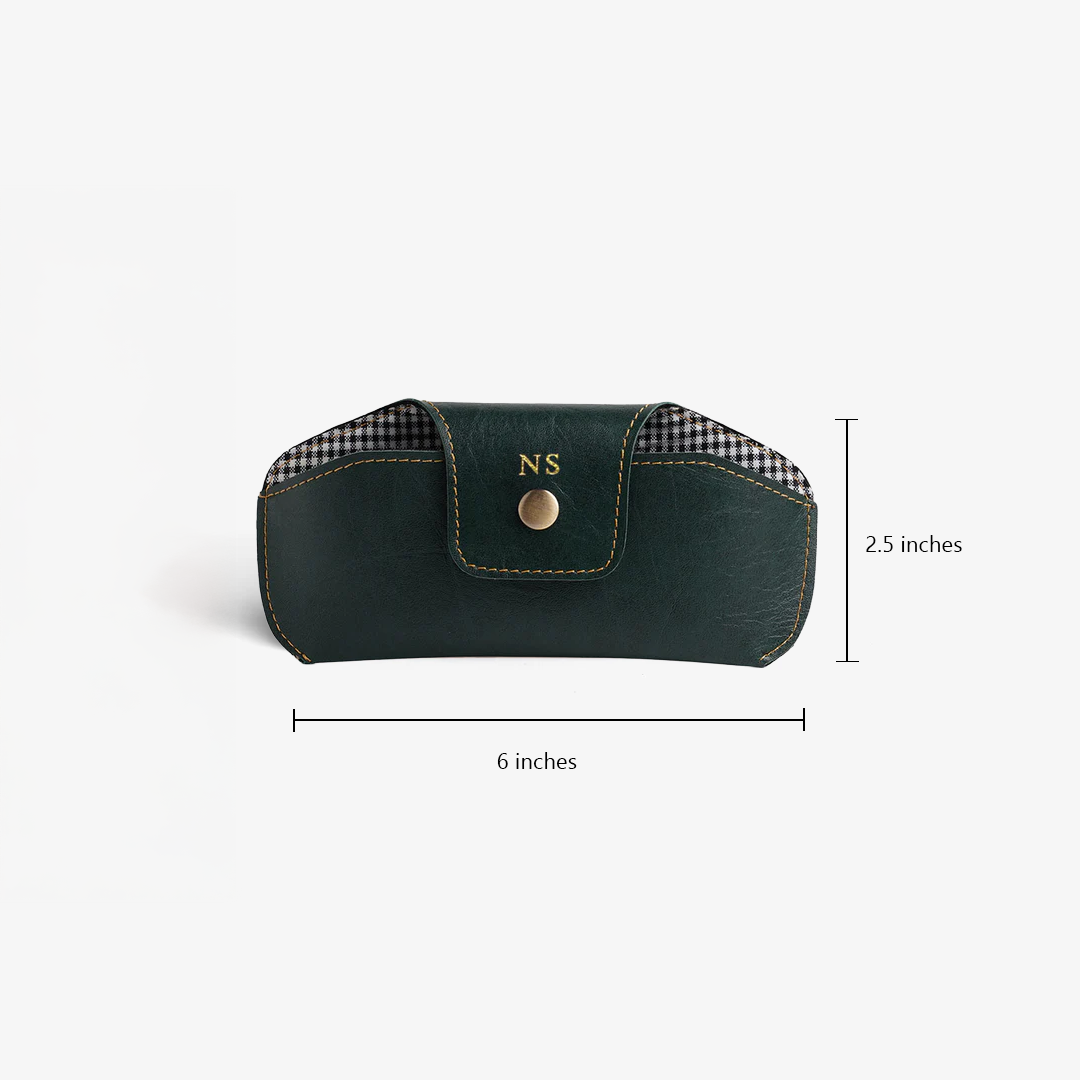 Personalised Eyewear Case - Forest Green