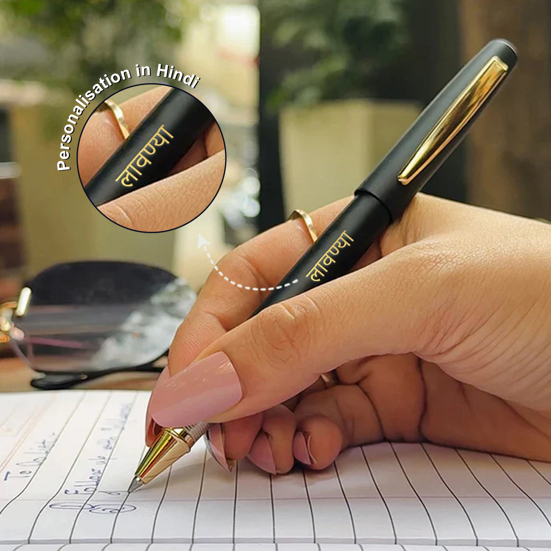 Estilo Personalised Pen - Black