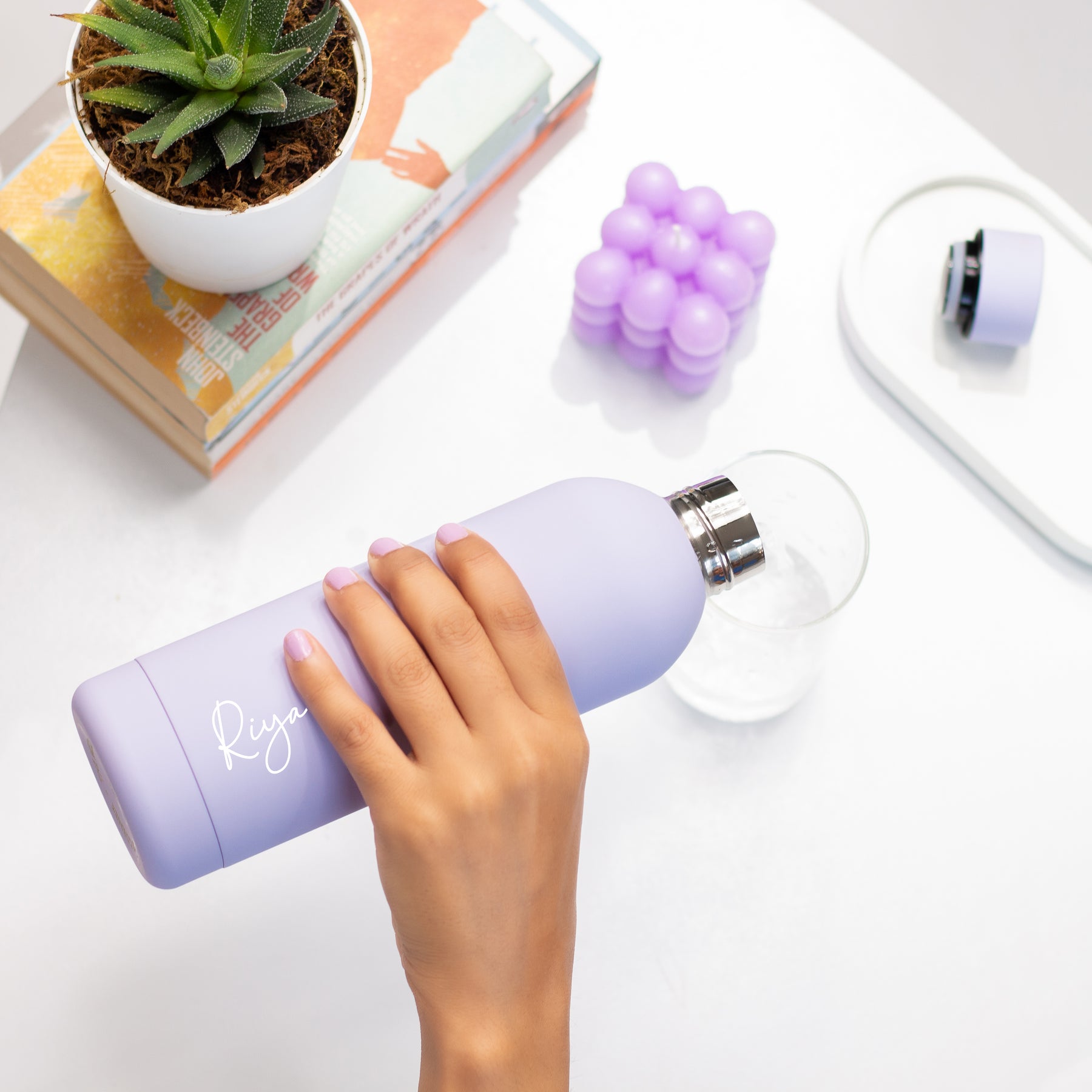 Quench - Personalised Water Bottle - Lilac