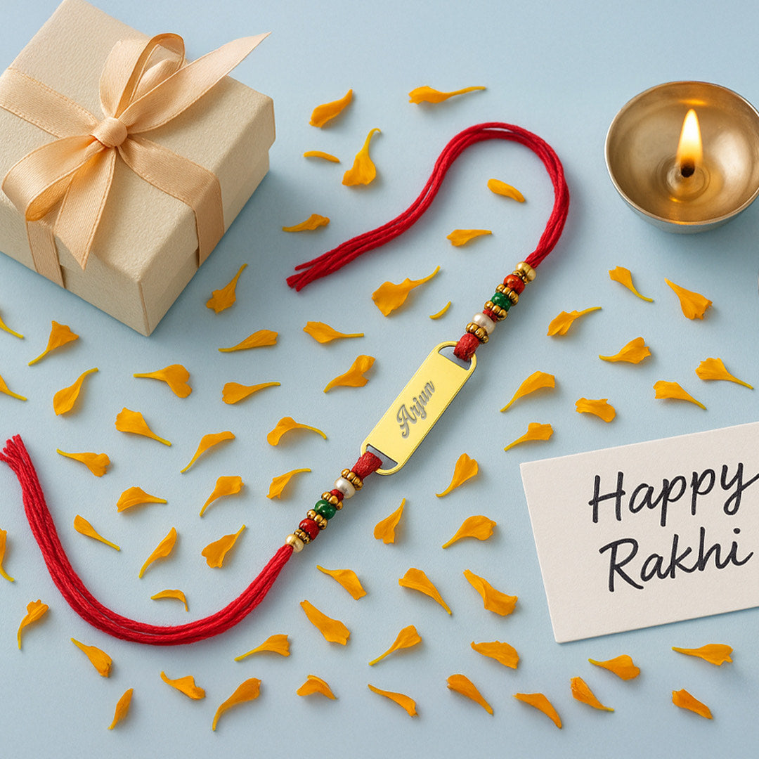 Personalised Engraved Rakhi- Red
